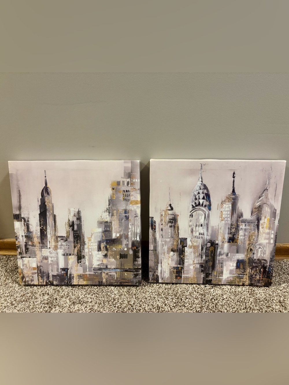 New York Cityscape Wall Art - Set of 2